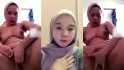 Tiktoker Berjilbab Menggairahkan Menggesek Wortel Hingga Klimaks