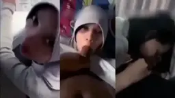 Paksa Si Cantik Berhijab Nguapin Kontol Gede