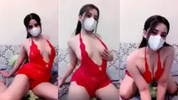 Vania Vanya Ozawa Pake Lingerie Merah, Bikin Makin Panas Dan Binal.
