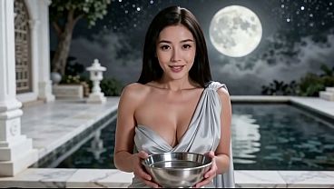 Pov: Xinyi Dikocok Kencang Di Kuil Bulan, Memeknya Penuh Air Mani